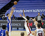 NBA马提亚致胜三分球 76人延长赛灭火