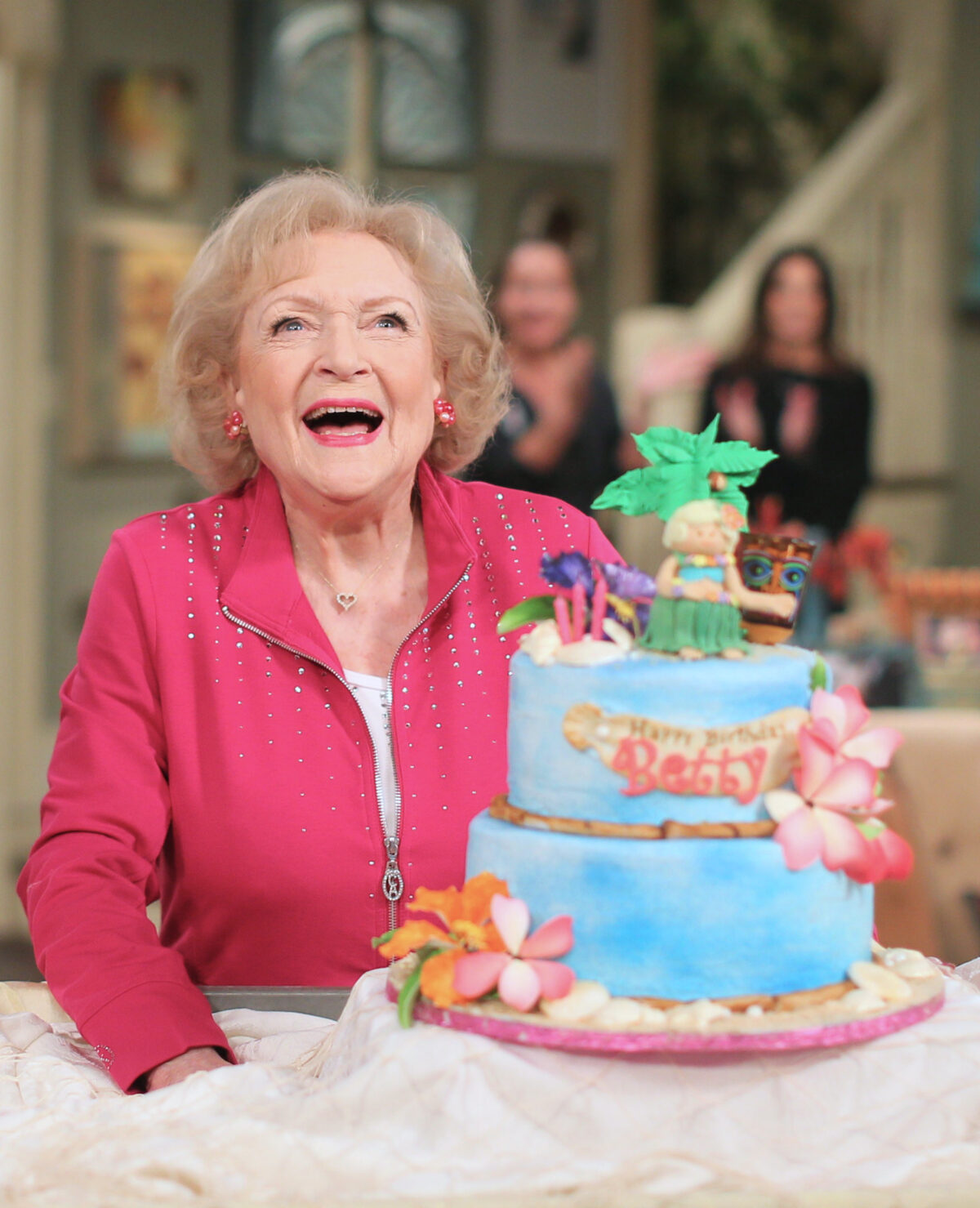 懷特(Betty White)於2015年1月16日在加利福尼亞慶祝自己的93歲生日。(Mark Davis/Getty Images)