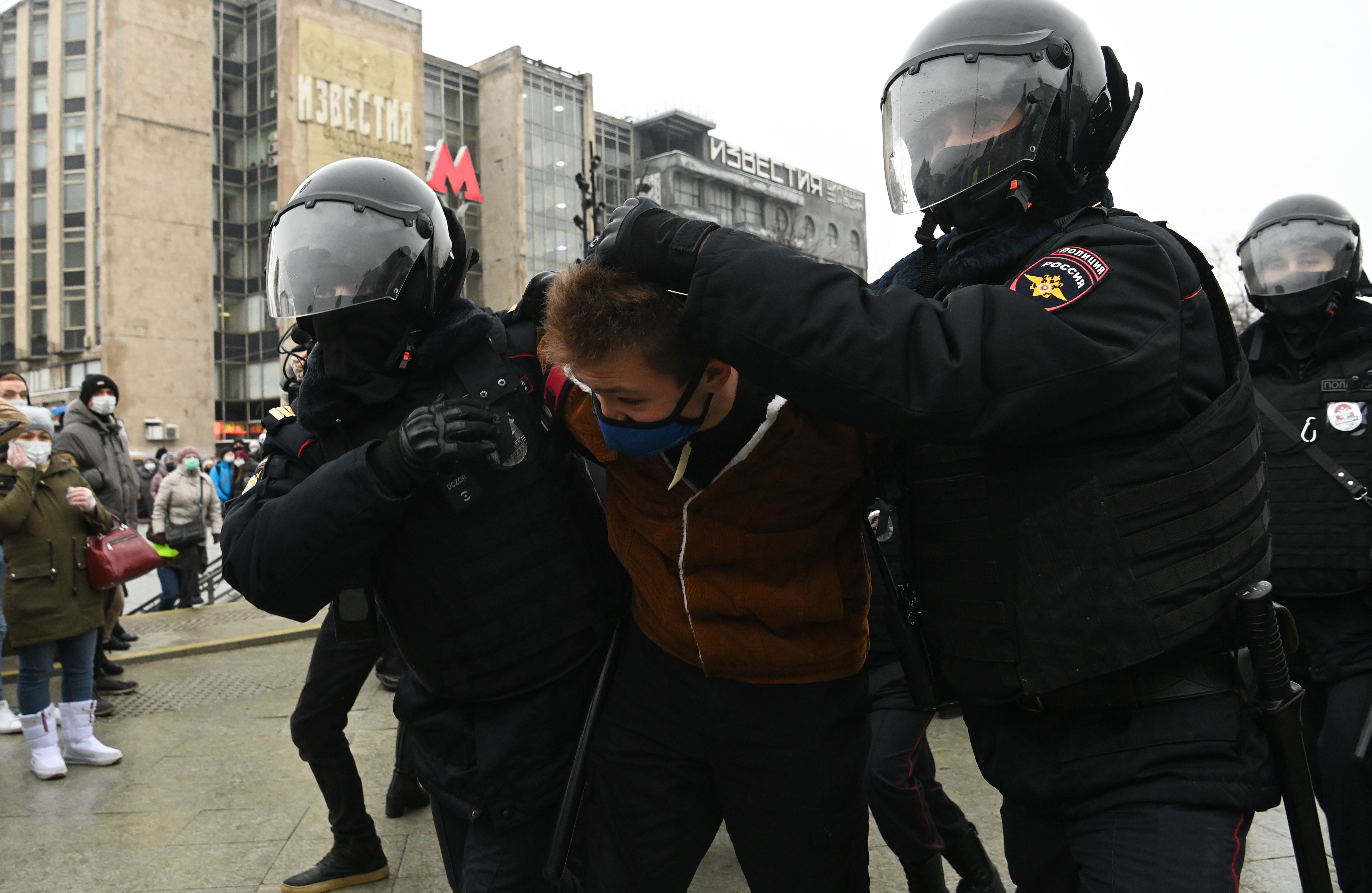 消息人士：警方平息莫斯科市中心所有未经批准的抗议活动 - 2021年2月3日, 俄罗斯卫星通讯社