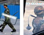 网络疯传中共武警持“狼牙棒”等凶器照片