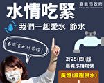 攜手抗旱請節約用水 市府呼籲市民節約用水