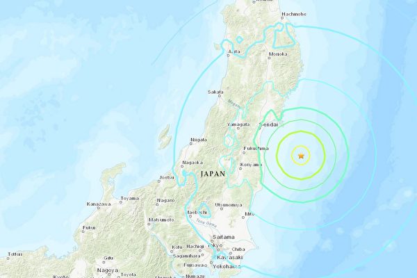 日本福島附近7.1級強震 東京有強烈震感