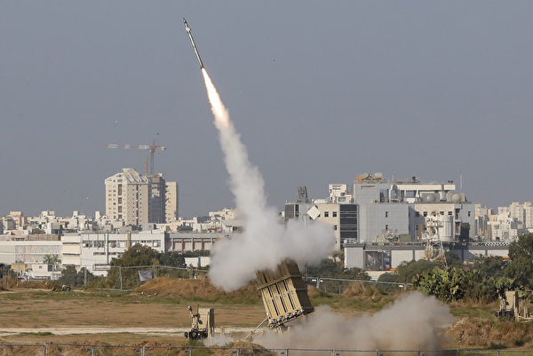 以色列的铁穹发导弹系统，用于导弹末端拦截。（Jack Guez/AFP via Getty Images）