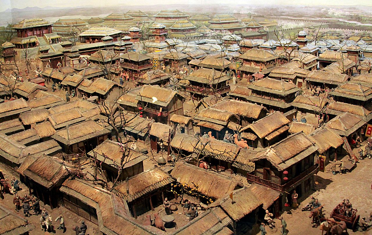 国都临淄(今山东淄博市临淄区)复原模型。<a href=" https://commons.wikimedia.org/wiki/File:Linzi_model_2010_06_06.jpg " target="_blank" rel="noopener noreferrer">( Rolfmueller/Wikimedia Commons)</a>
