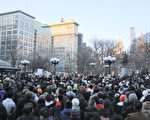 聯合廣場約500名民眾追思喬州按摩院槍案死者