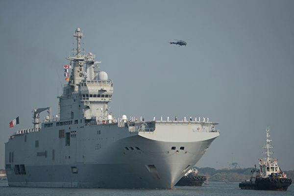 組圖：法國兩艦停靠高知港 邀印度參加軍演