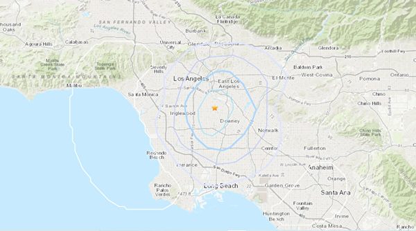 洛杉矶县东南发生3.0级小震