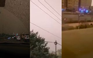 北京再遇沙尘暴 网民：黄沙加雨水 像下泥