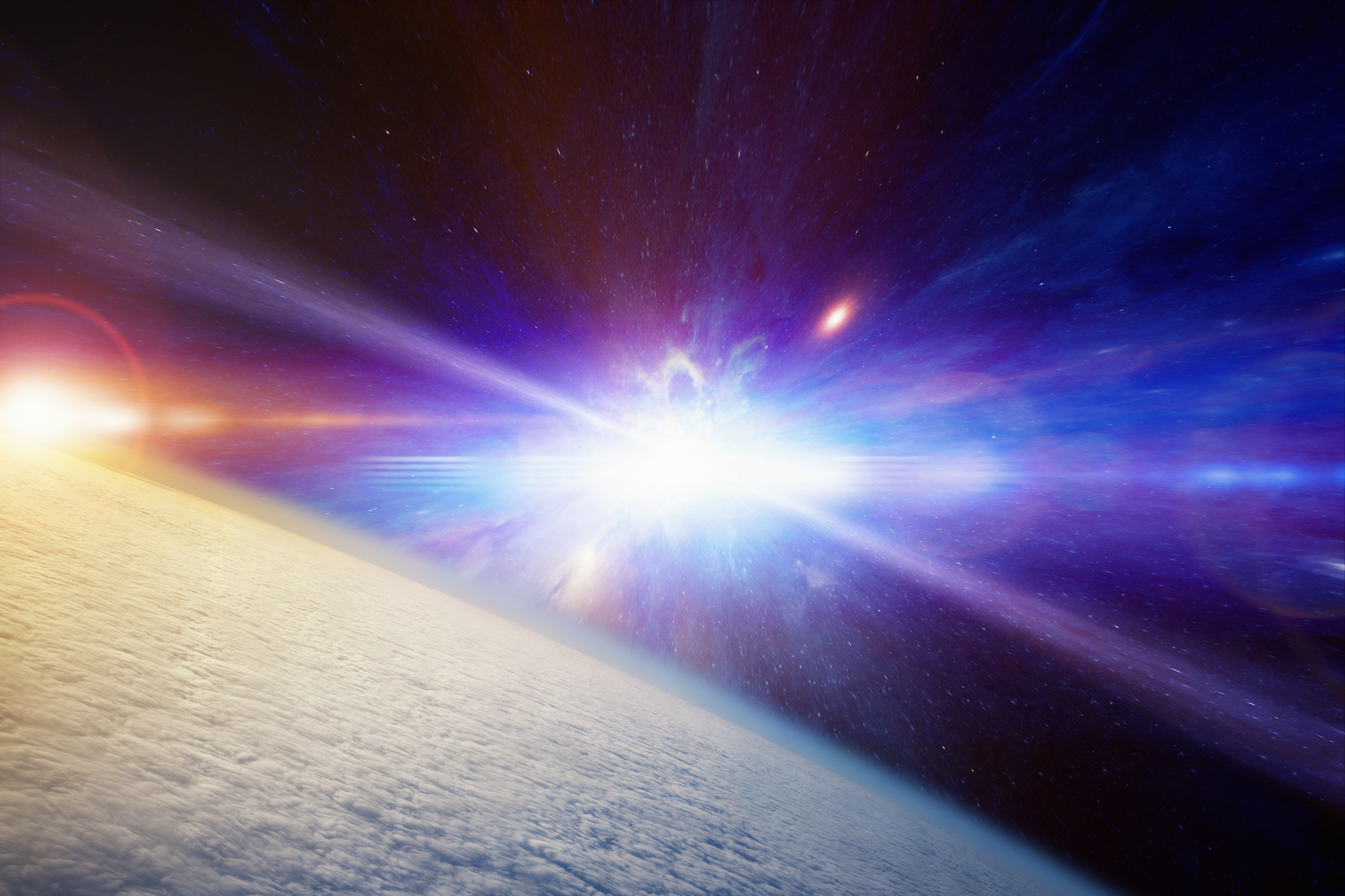 宇宙射線示意圖。(Shutterstock)