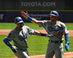MLB道奇6、7棒灌进15分 大胜酿酒人