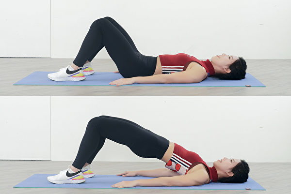 桥式是锻炼臀肌兼腿后侧肌群的动作。(Shutterstock)