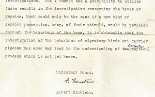 信件显示爱因斯坦对生物学也有前瞻远见