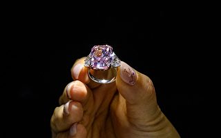 稀有无瑕 紫粉“樱花”巨钻拍卖价2930万美元