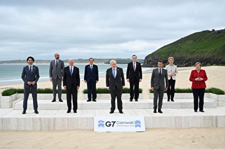 圖為G7各國領袖合影。