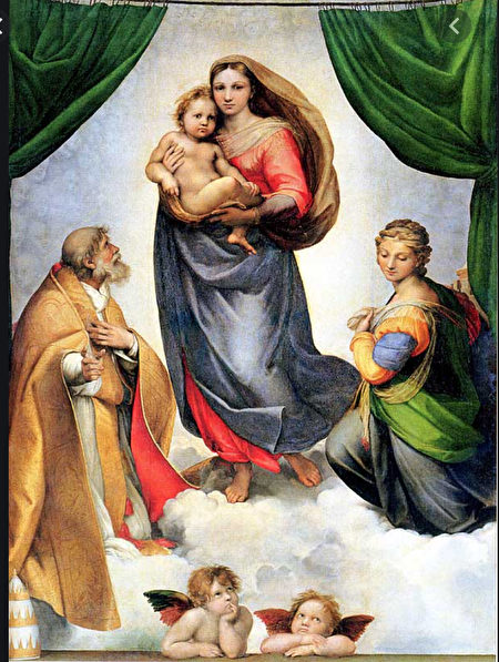 拉斐尔〈西斯丁的圣母〉，1513年。