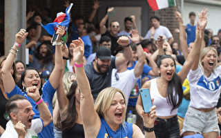 歐洲盃奪冠 義大利隊在加國球迷興奮慶祝