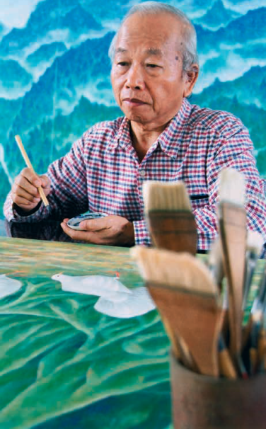 台湾胶彩画推手曾得标逝世一周年，中市府文化局7月17日至8月4日特于大墩文化中心办理纪念展。