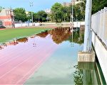 台风未到 大里运动公园淹水遭投诉