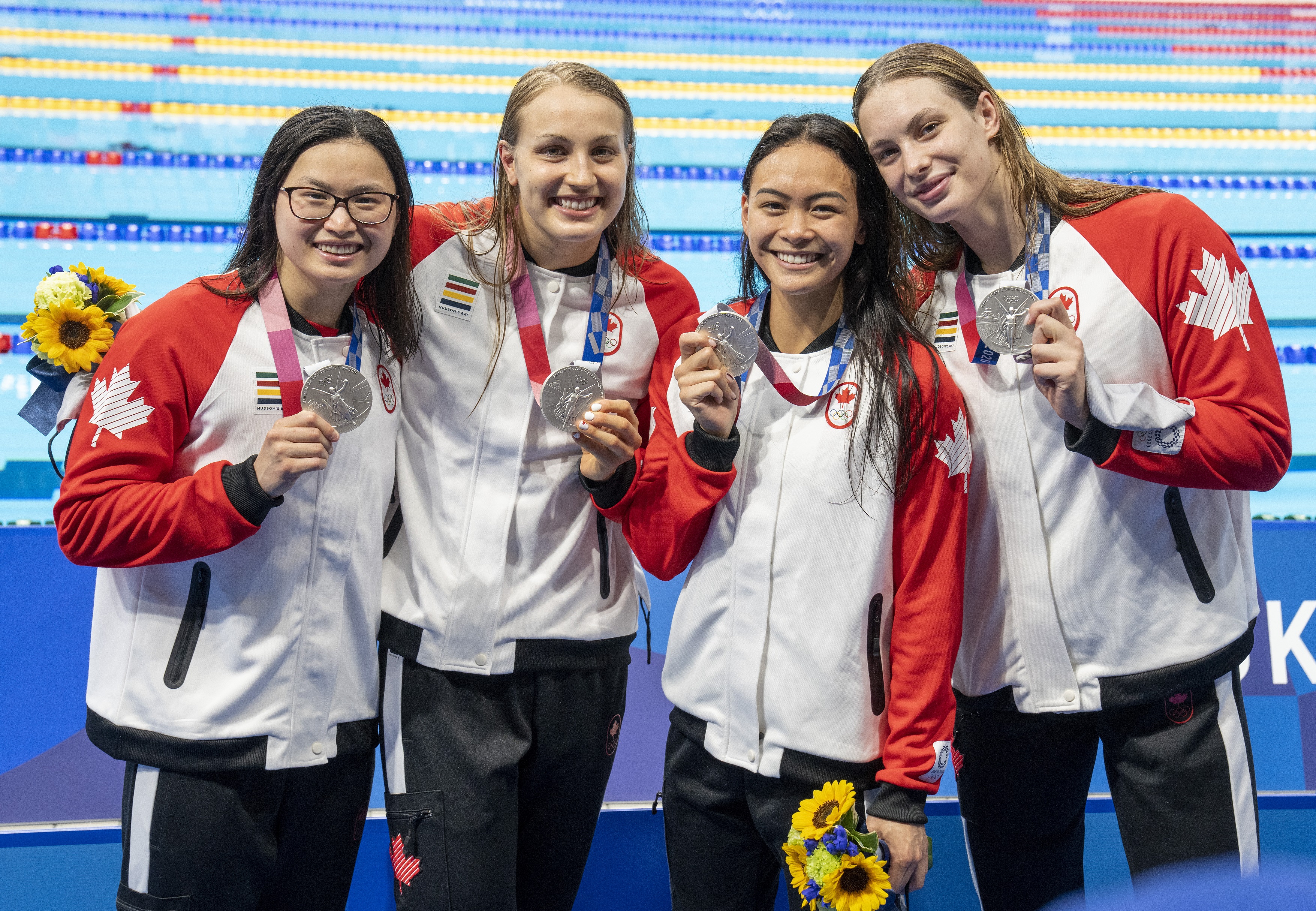 东京奥运 女子4 100米自由泳接力加拿大获银牌 游泳 大纪元