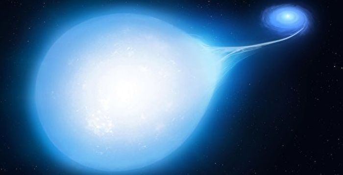 超新星爆发前罕见景象：恒星被拉成泪滴状