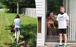 美國8歲男孩參與挑戰 免費幫社區剪草坪
