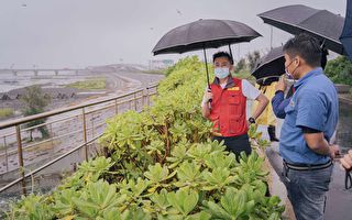盧碧轉熱低雨量驚人 林智堅視察竹市防汛整備