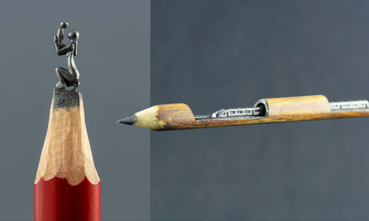 组图：微雕艺术家在铅笔尖上创作惊人作品| 石墨| 雕塑| 铅笔芯| 大纪元