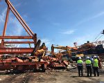 台中港31号码头 吊车倒塌造成1死1伤