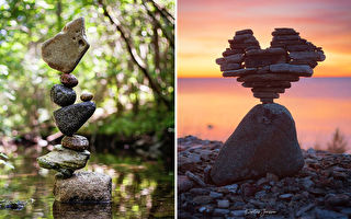 組圖：瑞典攝影師用高超平衡技巧玩疊石頭