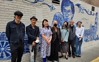 紐約華埠添青花瓷壁畫 紀念已逝亞裔攝影師