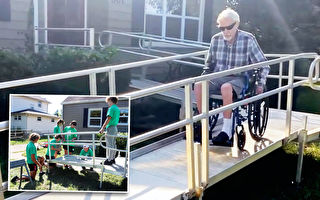 高中生联合NGO 为患绝症老兵建轮椅坡道