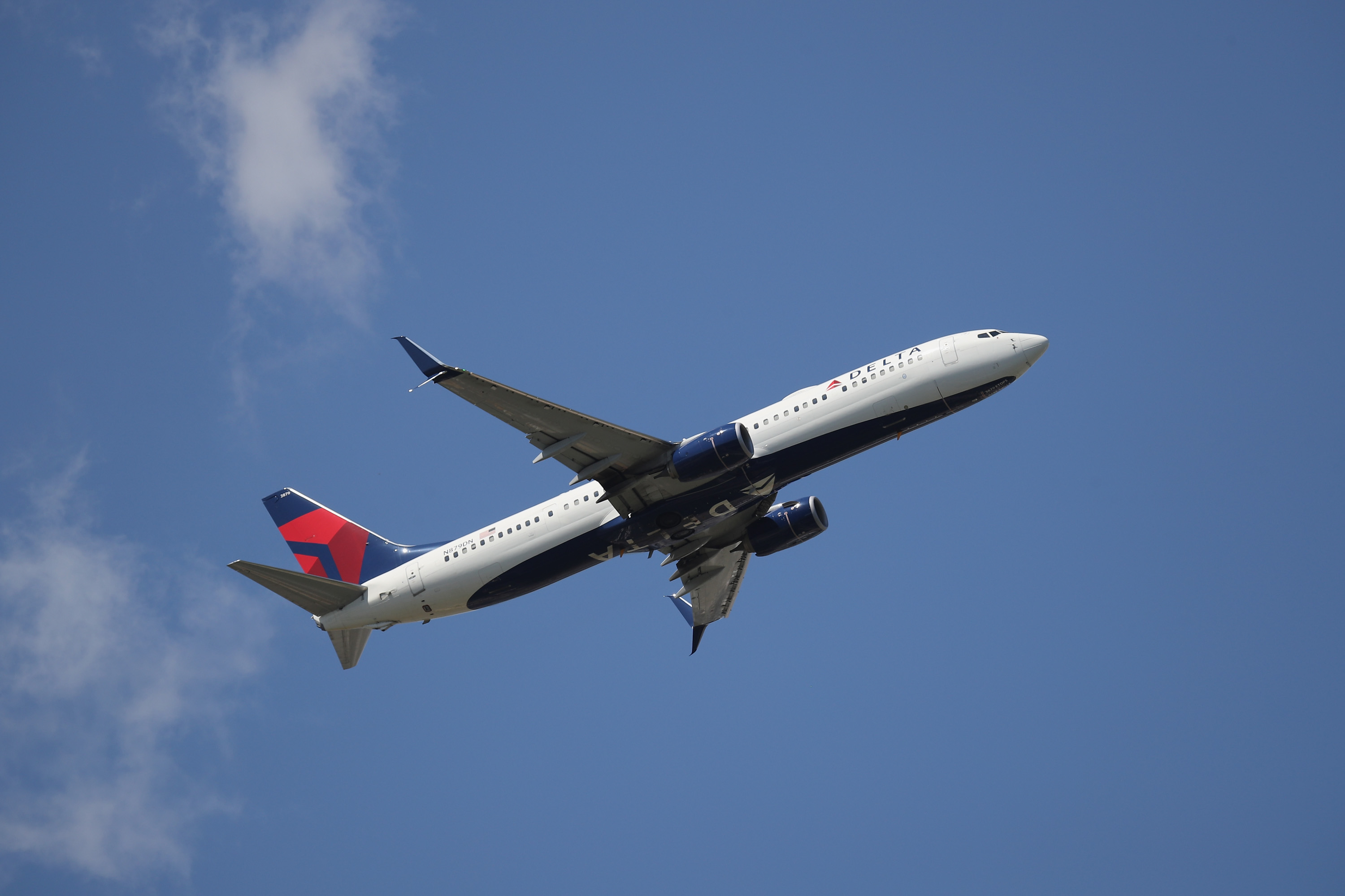 圖為2019年8月24日,達美航空公司一架波音737飛機從紐約起飛。(Bruce Bennett/Getty Images)
