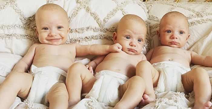 两亿分之一概率 英国夫妇诞下罕见三胞胎