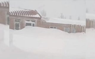 內蒙古通遼特大暴雪 房屋被埋學校停課機場關閉
