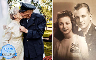 医护帮了愿 97岁老人首穿婚纱庆结婚纪念日