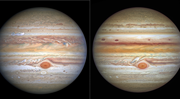 哈勃望远镜拍到木星表面有更多红斑