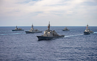 美航母领军 五国35军舰完成军演 威慑中共
