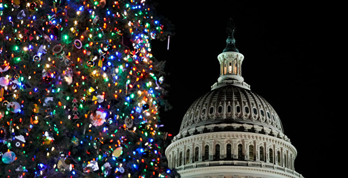 北加送白冷杉大礼 国会圣诞树第58年亮灯