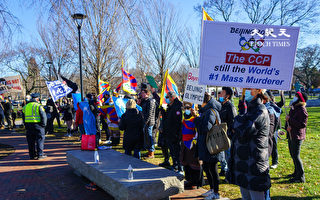 【視頻】波士頓親共者支持冬奧 多族裔抗議