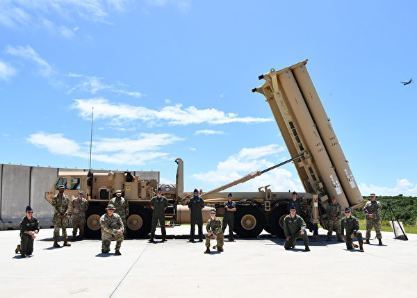 5月12日，美军部署在关岛安德森空军基地的萨德反弹道导弹防御系统（THAAD anti-ballistic missile defense system）。（美国印太司令部）