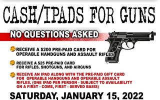 纽约市警局回购枪支 旧枪可换现金、iPad