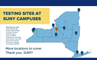 纽约州本周10所大学开设新冠检测点
