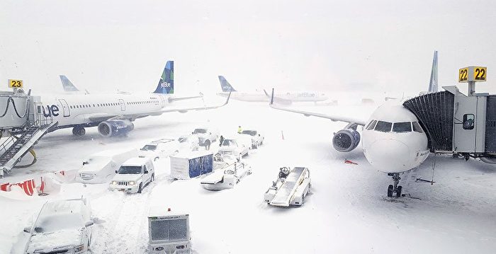大纽约迎2022首场暴风雪 逾850航班停飞