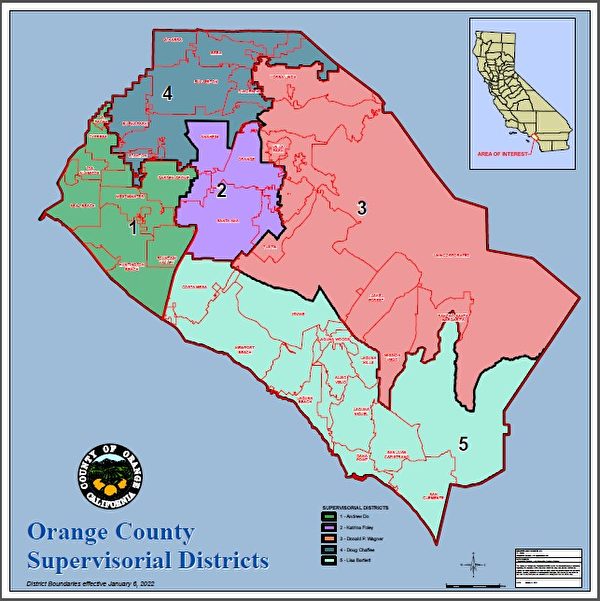 橙縣公布新的縣分區地圖