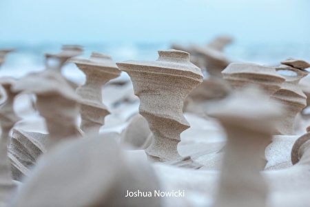 组图：奇特的自然沙雕惊现密歇根湖沿岸