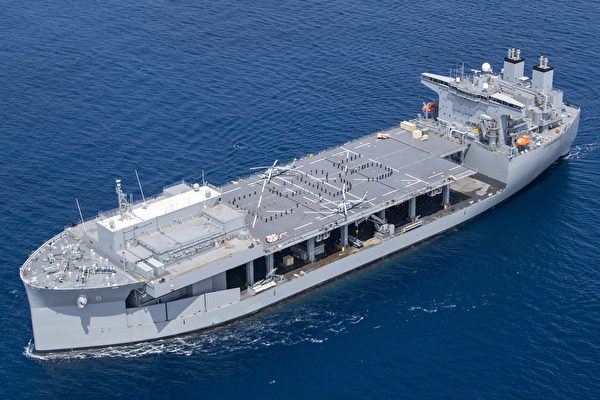 2021年8月19日，基思號兩棲登陸平台艦（ESB-5）穿越太平洋，抵達西太平洋後成為第76特遣隊的旗艦。（美國海軍）