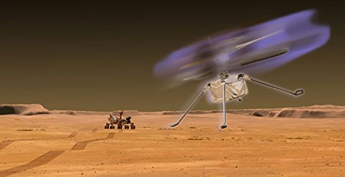 研究：火星直升机飞行可使空气发出蓝光