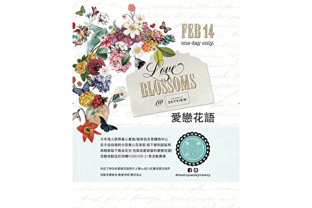 2月14日天景购物中心邀您共度浪漫情人节 法拉盛 玫瑰花 大纪元 2月14日天景购物中心邀您共度浪漫情人节 法拉盛 玫瑰花 大纪元