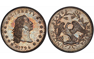 美國第一枚銀幣1200萬美元售出 極具價值