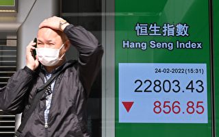 25年虚耗 香港恒生指数跌回1997年时水准